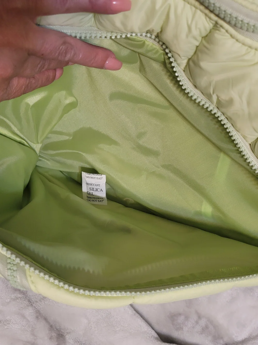 Simply Southern Light Green Quilted Sling Backpack